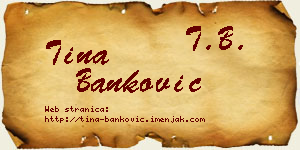 Tina Banković vizit kartica